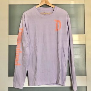 RARE Disneyland Resort MEDIUM Purple Long Sleeve Theme Park Pullover Shirt Adult